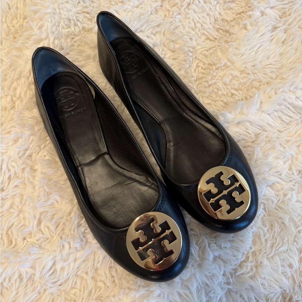 Tory Burch Black Reva Ballet Flats